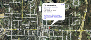 Map and Driving Directions to Petrocy Jewelers, Powered by Google Maps