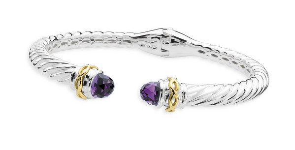 Amethyst Bangle Bracelet