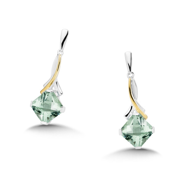 Green Amethyst Earrings