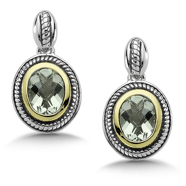 Green Amethyst Earrings