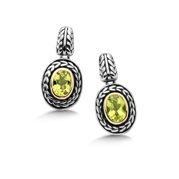 Antiqued Peridot Earrings