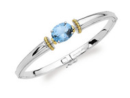 Blue Topaz Bangle Bracelet