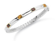 Citrine & Garnet Stackable Bangle Bracelet