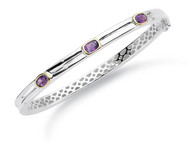 Amethyst Stackable Bangle Bracelet