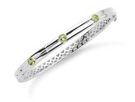Peridot Stackable Bangle Bracelet