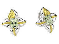 Green Amethyst Earrings