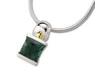 Created Green Quartz Pendant