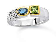 Peridot & Blue Topaz Stackable Ring