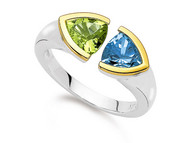 Peridot & Blue Topaz Ring