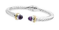 Amethyst Bangle Bracelet