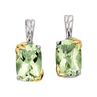 Green Amethyst Earrings