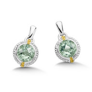 Green Amethyst Earrings