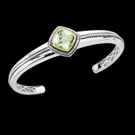 Antiqued Green Amethyst Bracelet