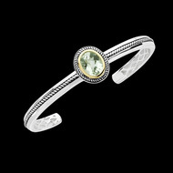 Antiqued Green Amethyst Bracelet