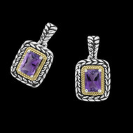 Antiqued Amethyst Earrings