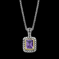 Antiqued Amethyst Pendant