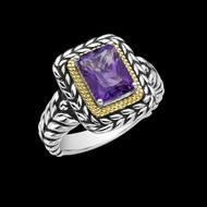 Antiqued Amethyst Ring