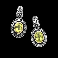 Antiqued Peridot Earrings