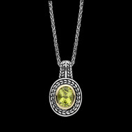 Antiqued Peridot Pendant