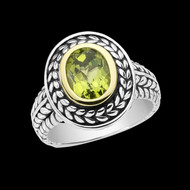 Antiqued Peridot Ring