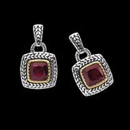 Antiqued Garnet Earrings