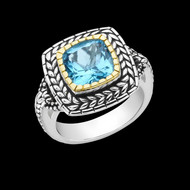 Antiqued Blue Topaz Ring