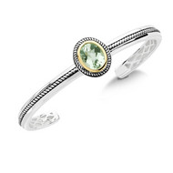 Antiqued Green Amethyst Bracelet