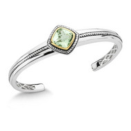 Antiqued Green Amethyst Bracelet