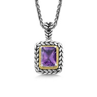 Antiqued Amethyst Pendant