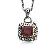 Antiqued Garnet Pendant