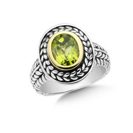 Antiqued Peridot Ring