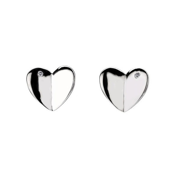 Echo Heart Stud Earrings