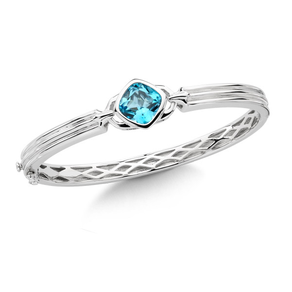 Blue Topaz Bracelet in Sterling Silver