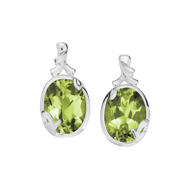 Peridot Earrings in Sterling Silver