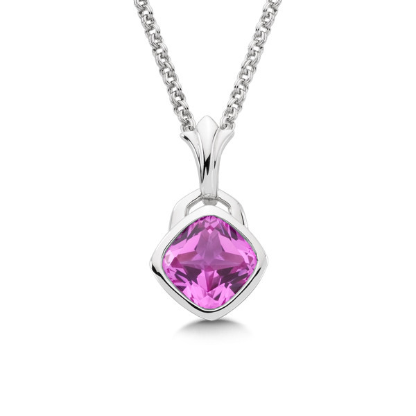 Shop by Designer > Colore SG > Pink Sapphire Pendant in Sterling Silver