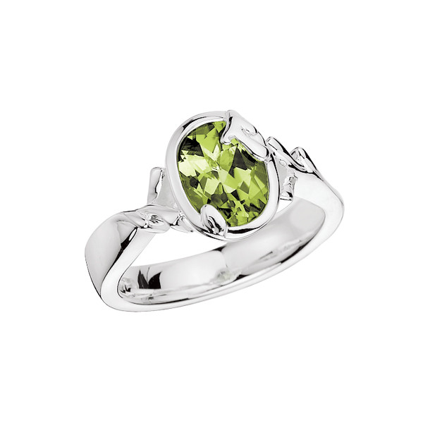 Peridot Ring in Sterling Silver