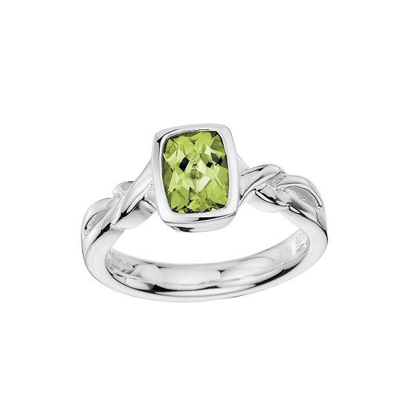 Peridot Ring in Sterling Silver