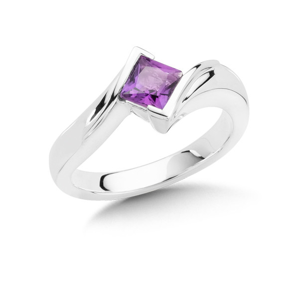 Amethyst Ring in Sterling Silver