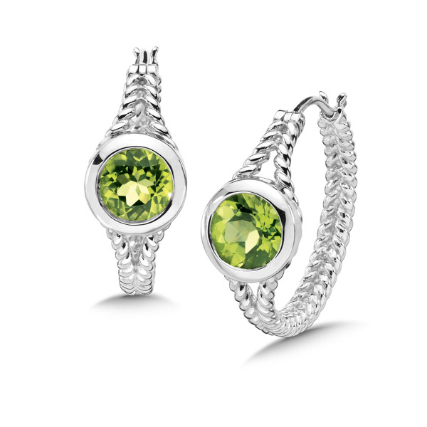 Peridot Earrings in Sterling Silver