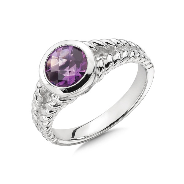 Amethyst Ring in Sterling Silver