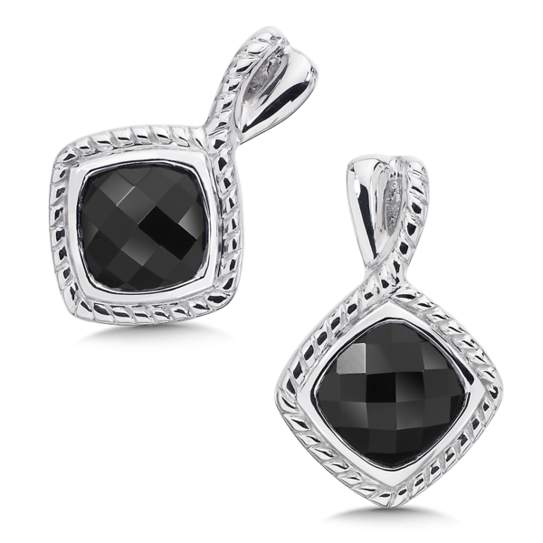 Onyx Earrings in Sterling Silver