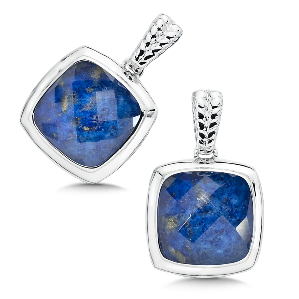 Lapis Earrings in Sterling Silver