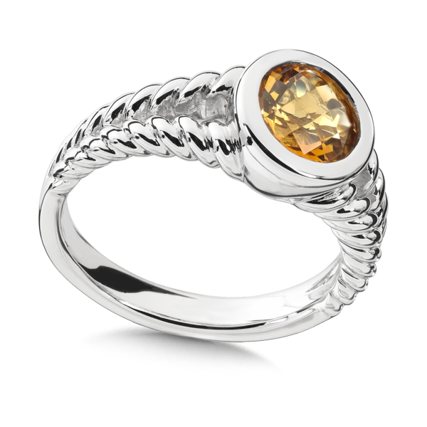 Citrine Ring in Sterling Silver