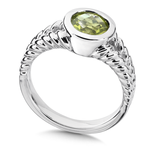 Peridot Ring in Sterling Silver