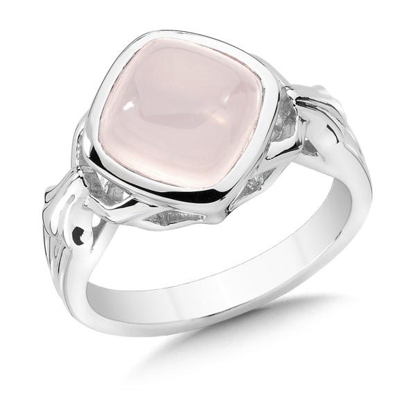 Rose Quartz Ring in Sterling Silver