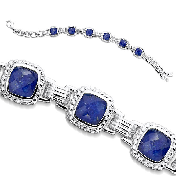 Lapis Bracelet in Sterling Silver