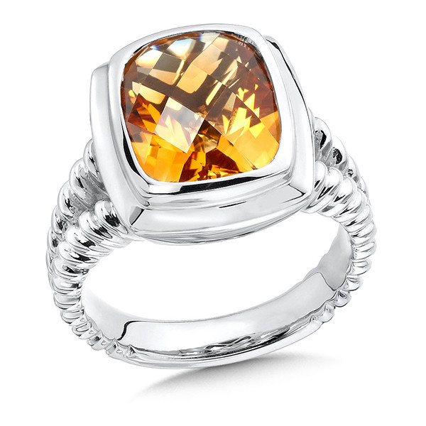 Citrine Ring in Sterling Silver