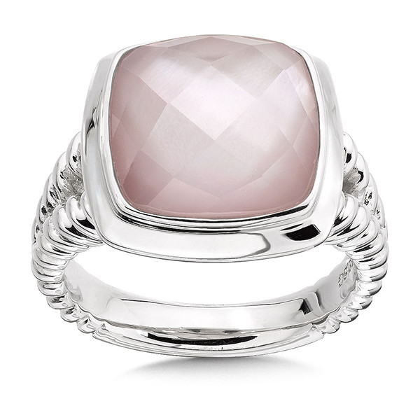 Pink Shell Ring in Sterling Silver