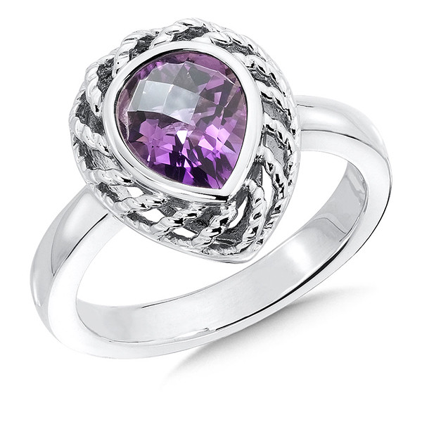  Amethyst Ring in Sterling Silver