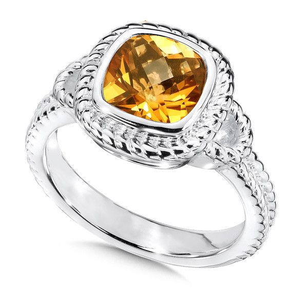 Citrine Ring in Sterling Silver